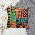 thumbnail image 2 of Orinice  Decorative Throw Pillow Case Cushion Cover Colorful Plumeria Exotic Tiki Pattern Abstract Ethnic Fish Flower Hawaiian  Cases Square Pillowcases Covers Two Sides Print White, 2 of 5