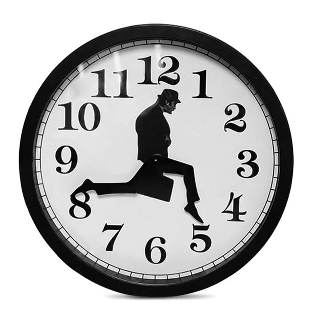 Billuyoard Comedia inspirado Ministerio de Silly Walk Reloj de pared Comediante Decoración para el hogar Novedad Reloj de pared Divertido Caminar Decoración del hogar