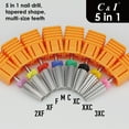 thumbnail image 3 of C & I 5 in 1 Multifunction Nail Drill Bit, Large Barrel, Straight File-Teeth, Professional E-File for Electric Manicure Drill Machine, Quick Remove Nail Gels, Acrylic Nail Gels, 3 of 5