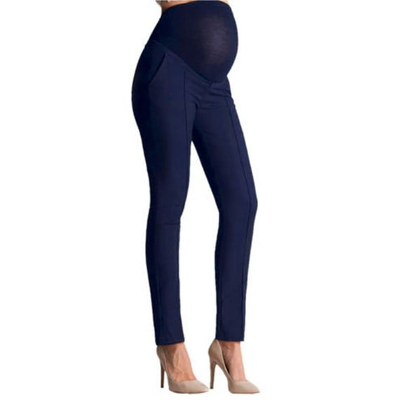 Pregnant Women Work Pants Stretchy Maternity Skinny Ankle Trousers Slim for Women