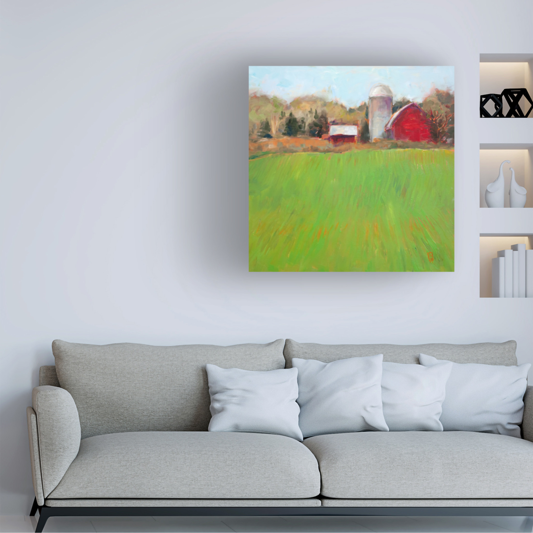 Canvas Wall Art - Sally Hootnick 'Spring Green' Wall Art for Living Room, Bedroom, or Office Décor by Trademark Fine Art - 24 x 24 Inches
