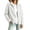 White #03, variant on Womens Full Zip Stand Collar Fleece light jacket Long Sleeve Warm Casual Coat With Side Pockets for Fall Winter Hiking Athletic Wear