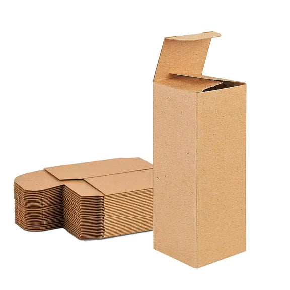 UCANPACK Black Cardboard Paperboard Boxes 1½ x 1½ x 4 - 1000 Pack small packaging boxes Standard Kraft Color, 1½x1½x4 Shipping Boxes - Custom Made in USA