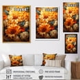 thumbnail image 4 of Designart "Spiraling Sunflowers in Blue & Yellow III" Floral Canvas Wall Art - Traditional Yellow Sunflowers Bedroom Canvas Wall Art, 4 of 6