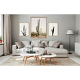 thumbnail image 7 of Kate and Laurel Sylvie Sunrise Cactus Framed Canvas Wall Art by Amy Peterson Art Studio, 28x38 Natural, Modern Botanical Cactus Plant Art for Wall, 7 of 7