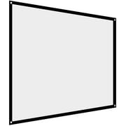 White Projector Curtain, 60-100 Inch Portable Foldable Non-Crease Projection Movies Screen 4:3 for Home Theater Outdoor