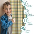 thumbnail image 3 of Yellow Green Checkerboard Cream Pattern Kids Curtains,Childrens Insulated Curtains Set Of 2,Bedroom Essentials,Teen Room Decor 52"X63", 3 of 5