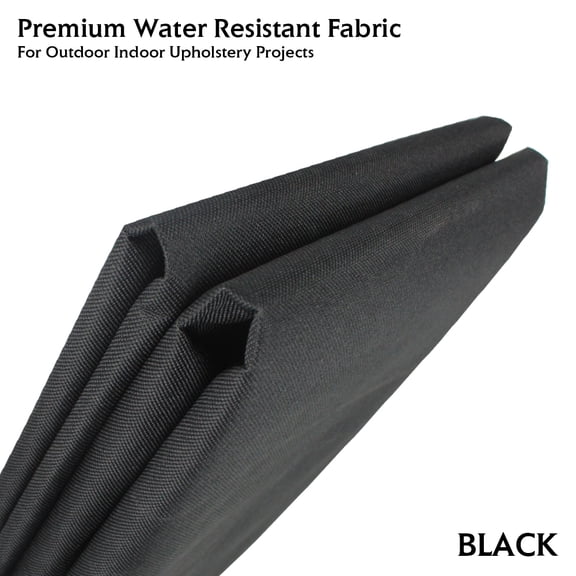Canvas Waterproof Fabric Black Awning Reinforced UV Resistant Multi-purpose Heavy Duty 60" x 216"