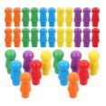thumbnail image 4 of KAKOWELY 60pcs Games Board Chess Wooden Chess Colorful Chess Game Chess Flight Chess Pieces,1.06"X0.43"X0.43", 4 of 5