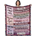 thumbnail image 1 of LHSHID Bonus Daughter Christmas Blanket Gifts Bonus Daughter Throw Blankets Stepdaughter Gifts from Stepmom Thanksgiving Gifts for Step Daughter Blanket 60x80in, 1 of 6