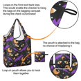thumbnail image 4 of 5 Pack Foldable Shopping Bag,Halloween Bat Moon Eye Pattern Reusable Grocery Bags with Pockets,Large Reusable Tote Bags with Handles Waterproof & Lightweight, 4 of 6