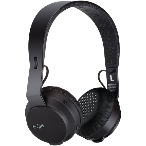 House of Marley EM-JH101-BK Rebel Bluetooth On-Ear Headphones with Microphone (Black)