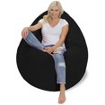 thumbnail image 4 of Chill Sack Bean Bag Pillow, Memory Foam Lounger with Microsuede Cover, Kids, Adults, 7.5 ft, Black, 4 of 10