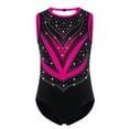 thumbnail image 2 of YUUMIN Gymnastics Leotard for Girls Figure Skating Bodysuit Rhythmic Latin Jazz Dance Jumpsuit Tank Unitards Hot Pink 8, 2 of 6