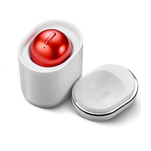 SZHTFX Bluetooth Earbud, Bluetooth5.0 Wireless Earbud Bluetooth Earpiece  Car Headset with 260mAh Charging Box Enhanced Comfort - Single Earbud (Red)