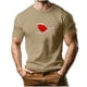 thumbnail image 2 of Tops para hombre, blusas y camisas de manga corta con cuello redondo para hombre, camiseta deportiva informal con estampado de corazones a la moda para hombre, blusa de poliéster de manga corta con cu, 2 of 5