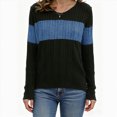 thumbnail image 1 of Towmus Womens Sweaters Trendy Color Block Tops Long Sleeve Shirts Fall Outfits Early Fall Fashion 2025 Winter Clothing, Navy, L, 1 of 4