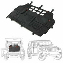 KESSOCCO 1set Rear Trunk Storage Bag Organizer Pocket Fit for Jeep Wrangler JK JL 2007-2024 4Door, Black