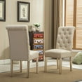 thumbnail image 3 of JESTOP Dining Chair Set of 2, Upholstered Chairs with Wooden Legs for Kitchen, Dinging Room, Living Room, 3 of 10