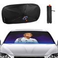 thumbnail image 1 of Kylian Mbappé-theme Car Sun Umbrella Windshield Sun Shade | Foldable Front Window Sunshade | UV Protection Heat Insulation 133x73cm, 1 of 6