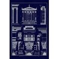 thumbnail image 2 of Buhlmann, J. 13x18 White Modern Wood Framed Museum Art Print Titled - Temples of Antonius, Castor and Mars (Blueprint), 2 of 4
