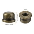 thumbnail image 2 of Uxcell Tapped 1/4-27 Thread for Lamp Harp Bronze Lamp Shade Finials Caps Iron Electroplated 4 Pack, 2 of 6