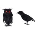 thumbnail image 2 of Halloween Decoration Realistic Crow Owl Halloween Prop Party Decor with Light, 2 of 6