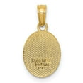 thumbnail image 3 of Diamond2Deal 10K Yellow Gold Polished Fleur De Lis in Oval Pendant for Women (L- 0.52 inch, W-0.36 inch), 3 of 6