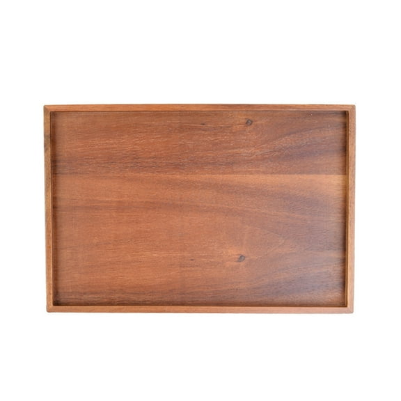 Wooden Serving Tray Rectangle Solid Wooden Pallet Decorative Tray Kitchen Nesting Trays for Serving Pastries Snacks