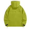 thumbnail image 4 of VERUGU Womens Jackets Casual Fashion Zipper Drawstring Long Sleeve Solid Coat with Pocket Outdoor Hooded Cargo Jacket Outwear Green S, 4 of 7