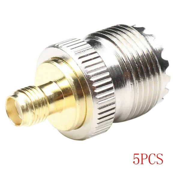 xinxinxx 1/2/5 Pcs Adaptateur SMA Femelle vers UHF Femelle de Remplacement Connecteur Coaxial RF pour Série BAOFENG UV-5R Connecteur Radio Coaxial RF