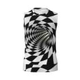 thumbnail image 6 of Lsque 3D Vortex Illusion Print Men's Cotton Blend Sleeveless Muscle Shirts (S-3XL)- Moisture Wicking, Odor Protection, UPF 30+,XX-Large, 6 of 8