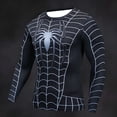 thumbnail image 4 of Halloween Spider Cosplay Costume Long Sleeve T-Shirts Crewneck Graphic Pullover Gym Shirt Black M, 4 of 5