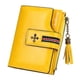 thumbnail image 1 of Guardurnaity Cartera de cuero para mujer, monedero plegable de almacenamiento para cambio, bolsa de viaje para fiestas, compras, tarjetero, regalo Carteras Amarillo, 1 of 6