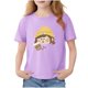 thumbnail image 2 of Blusas y camisas de manga corta con cuello redondo para niños Camiseta de verano de manga corta estampada para niñas Jersey elegante de cuello redondo para niñas Top de algodón para niños, 2 of 6