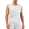 thumbnail image 3 of VBTAPA Men's Quick Dry Tank Top Summer Beach Swim Shirt Gym Workout Athletic Muscle Sleeveless Shirts White S, 3 of 8
