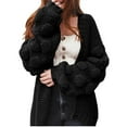 thumbnail image 2 of Cardigan Sweaters for Women Fall Winter Long Sleeve Loose Casual Open Front Knit Cardigans Sweater Coat, 2 of 6
