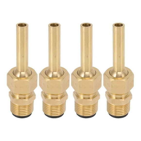 4Pcs Direct Jet Copper Water Fountain Nozzle, Single Nozzle Pond Fountain , Fountain Parts Heads Replacement 1/2in