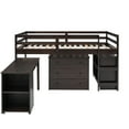 thumbnail image 6 of Harper & Bright Designs Solid Wood Twin Low Loft Bed with Desk and Storage Drawers Cabinet Rolling Portable Desk, 6 of 15