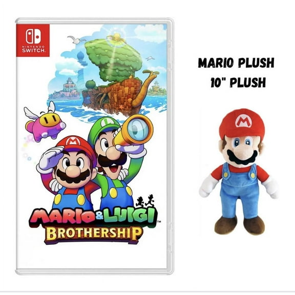 Mario & Luigi: Brothership with Mario Plush - Nintendo Switch (Region Free Version)