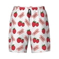 thumbnail image 4 of Lsque Mens Swim Trunks Strawberry Pattern - Bathing Suit Compression Liner - Beach Swim Shorts Swimwear - (S-3XL) - Stretch Quick Dry -3X-Large, 4 of 9