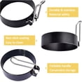 thumbnail image 5 of Anillo de huevo, paquete de 3 moldes para hacer panqueques de huevo, anillos de huevo moldeadores de círculo antiadherente de acero inoxidable, herramienta de cocina para freír huevo Mcmuffin, sá, 5 of 5