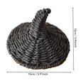 thumbnail image 2 of Izexuh Woven Witch Hat Figurine Rustic Rattan Style Free Standing Halloween Tabletop Ornament for Mantel Shelf Entryway Display, 2 of 5
