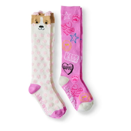 Leopard Knee High Socks - Girls' Knee High Socks, 2 Pairs