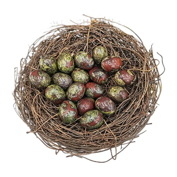 Mini huevos de cristal de 20 mm, huevos de pájaro de ágata, huevos de Pascua, 10 unidades