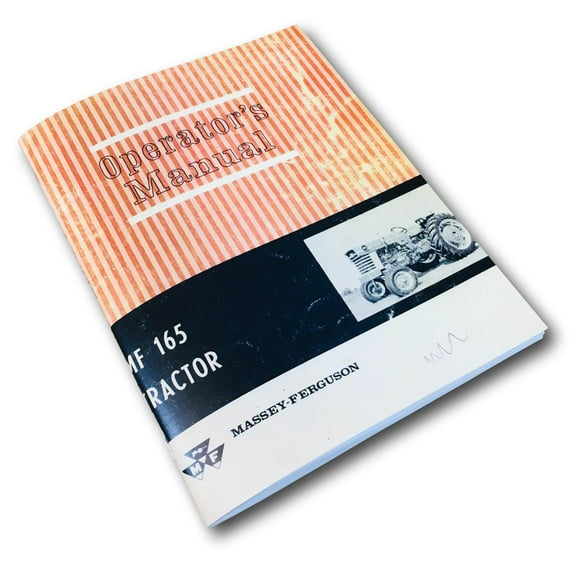 Massey Ferguson Mf 165 Tractor Operators Owners Manual Operation Maintenance