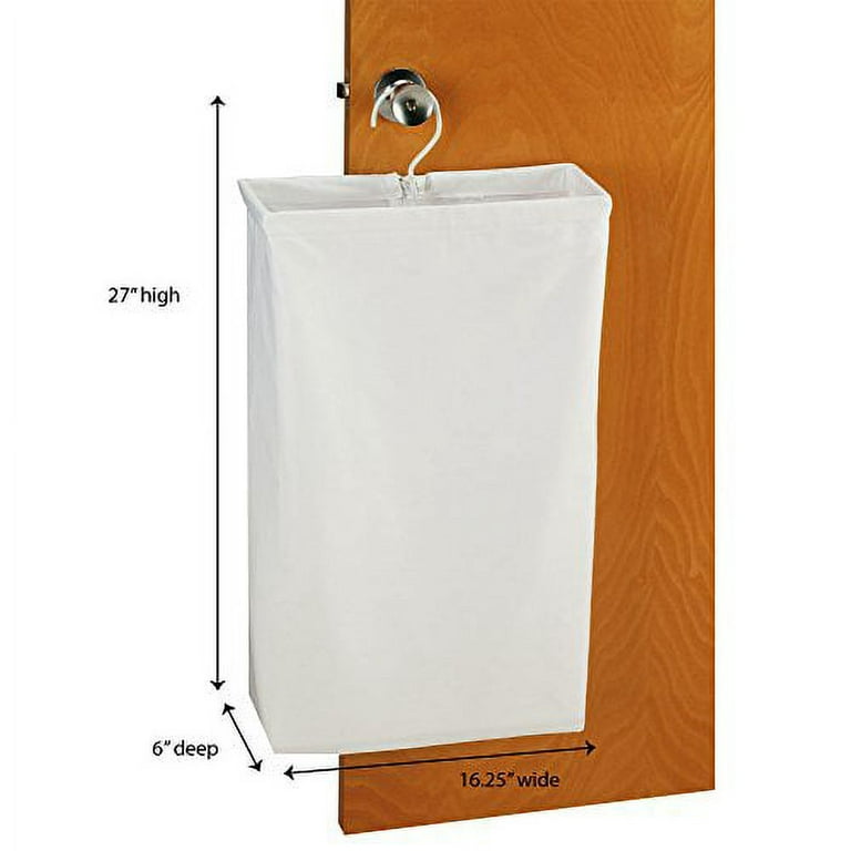 Household Essentials Hanging Laundry Bag, White
