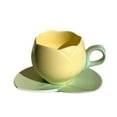 thumbnail image 1 of Xihbxyly Taza de Café de Cerámica, Elegante Taza de Té con Diseño Floral, Juego de Platillos a Juego, Exquisita Decoración de Mesa, Uso En Interiores y Exteriores, Perfecta para Reuniones, Ideal para, 1 of 6
