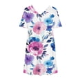 thumbnail image 3 of Vestido de Verano Casual, Vestido de Cuello en V sin Mangas Impreso Suelto Hecho de Poliéster Cómodo para el Uso Diario de Verano de Primavera, Vestido de Verano de Mujer, 3 of 4