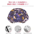 thumbnail image 3 of KLL Snake And Floral Pattern Shower Cap & Bath Cap for Women,Reversible Oversized Waterproof Shower Caps for all Hair Lengths,Elastic Reusable Bathing Hair Cap, 3 of 6